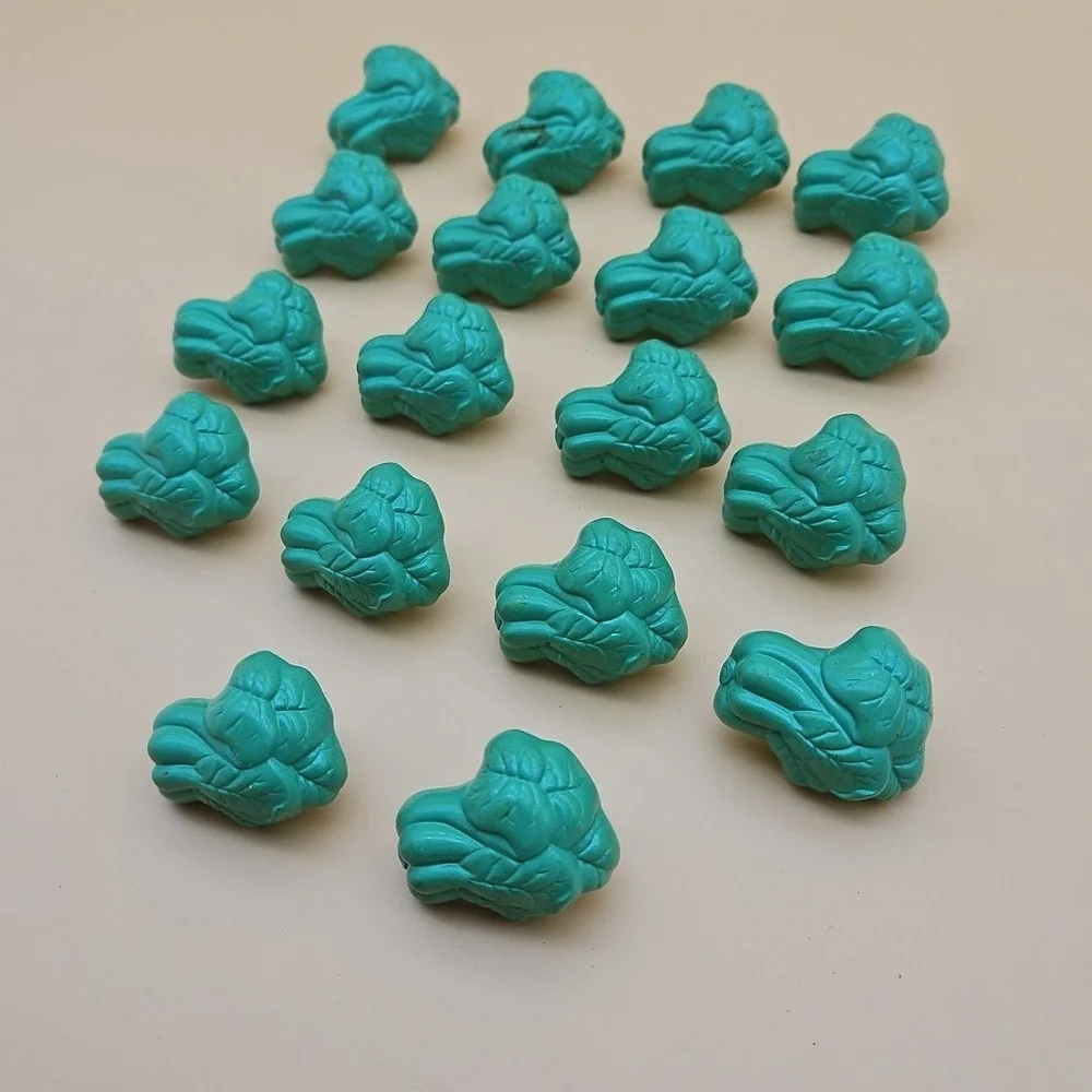 Lot Of 20 Vintage Broccoli Green Vegetable Drawer Pulls Kitchen Cabinet Hardware